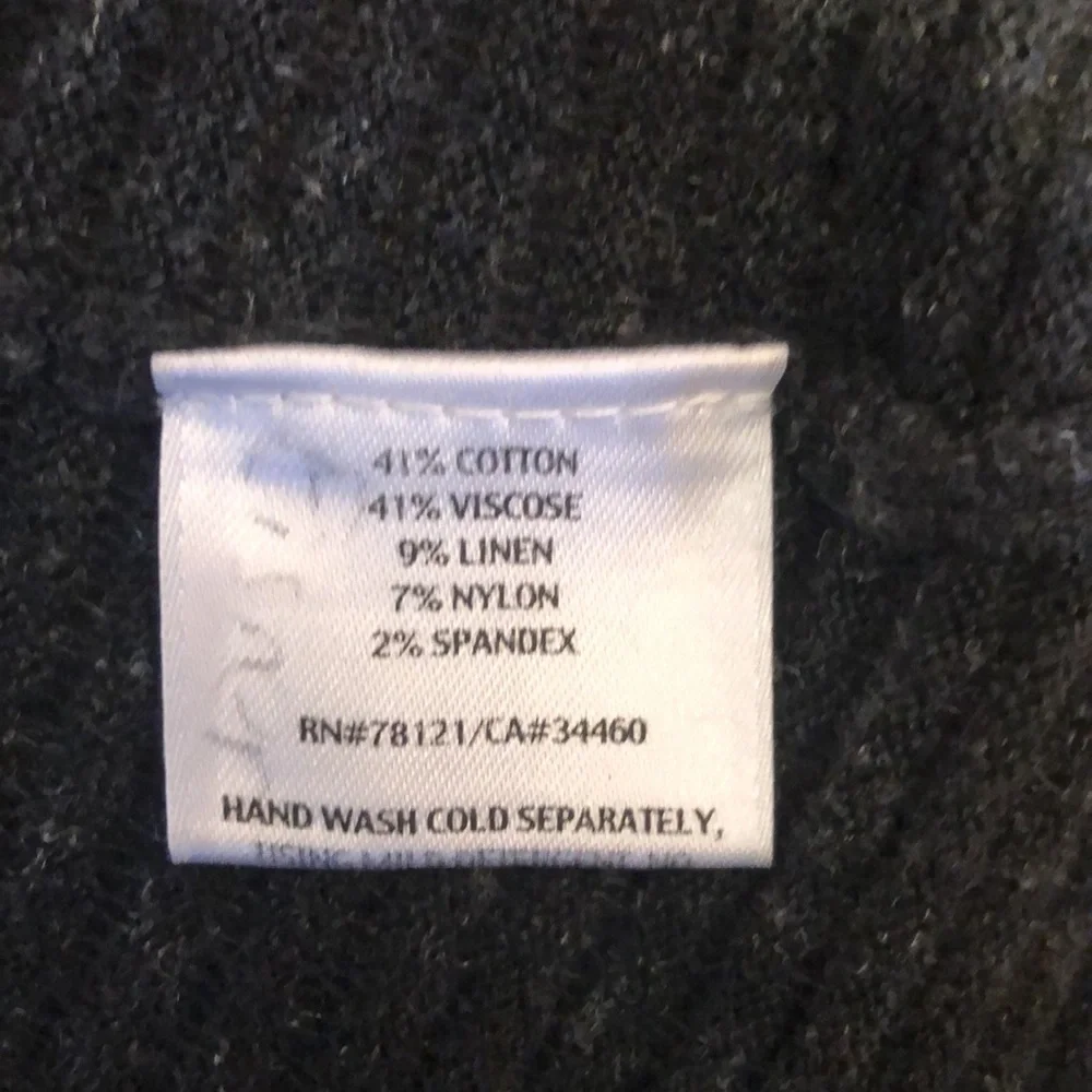 Eileen Fisher charcoal gray heavy cardigan